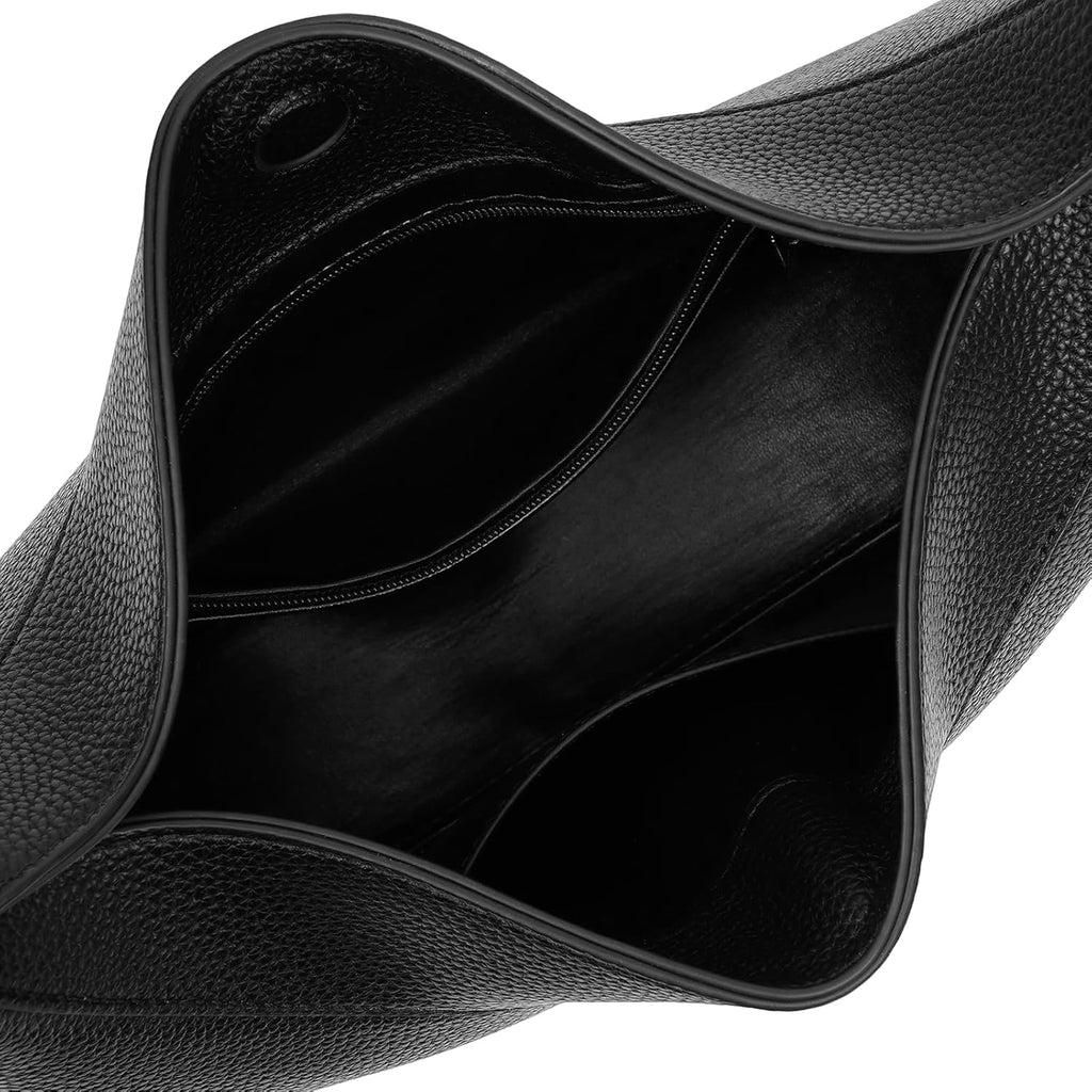 Leather Crescent Bag Crossbody Purses for Women Luna Bag 4 In 1 Cute Shoulder Bag Half Moon Bag Hobo Clutch Purse